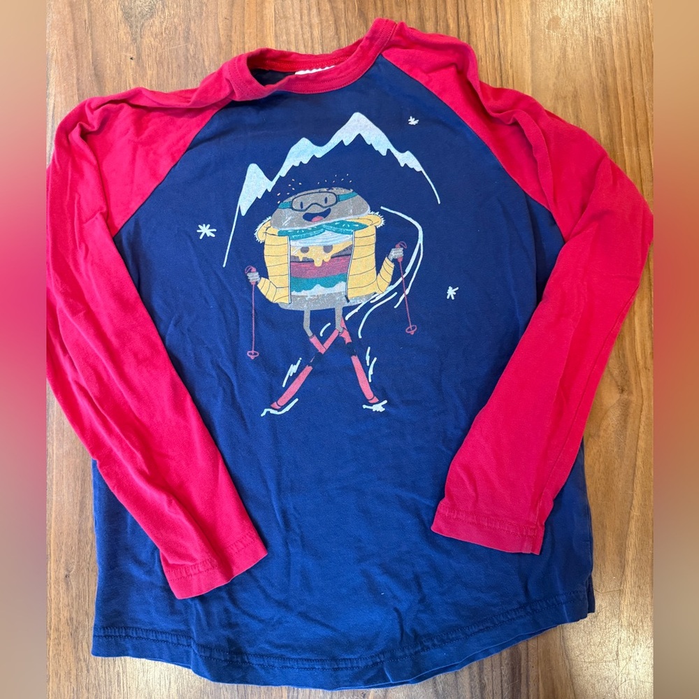 Hanna Andersson 140/10-12 Soft Skiing Hamburger long sleeve